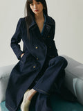 Free Ironing Heavy Primary Color Cowboy Vintage Line Design Double Buckle Denim Wind Jacket Autumn Winter