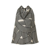Spring And Summer New Printing Roman Line Twill Printing Hanging Neck Sexy Sling Vest Women