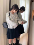 Korean Three-Dimensional Flowers Warm And Soft Knitted Cardigan Women's Autumn And Winter New Loose Thin Temperament Sweater Jacket
