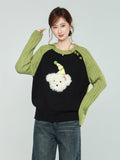 Thick-Colored Hooded Sweater Jacket Women's New Loose Lazy Wind In The Knitted Sweater Tops In The Autumn And Winter Of 2026