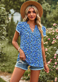 American Short-Sleeved V-Print Shop Explosion 2025 Spring And Summer Casual T-Shirt Temperament Elegant