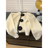Small Fragrant Temperament Sweater Coat Women Autumn And Winter Repair Short Camellia Knitted Shirt Spring And Autumn New Top