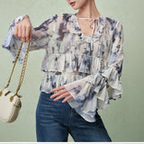 Silken Velvet Lei + Sable Hair Splicing Double-Layer Anti-Permeable Skin Comfortable Temperament Top