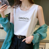 White Cotton Sleeveless Sleeveless Vest Women 2025 Summer New Inside And Outside Wearing T-Shirt Pure Sweet Cool Top Ins Tide