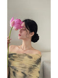 A Variety Of Wearing French New Chinese Style T-Shirt Women's Artistic Sense To See The Tie-Dye Net Long-Sleeved Holiday Shirt