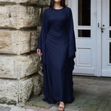 Dili Temperament Elegant Solid Color Long-Sleeved Dress Dress Dress Women's Dress 2025 Autumn And Winter