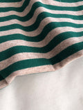 Ins Super Fire Port Wind Striped Short Sleeve T-Shirt Women's Summer Chao Harajuku BF Vintage Chic Half-Sleeved Suited T-Shirt