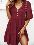 Independent Research And Development Design Solid Color Sexy Dress 2025 Spring And Summer Temperament Casual A Skirt