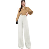 Women's New Bursts Of Pure Color Hanging Fashion Wide Leg Pants Straight Pants Suit Pants Trousers Trousers Women