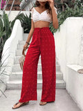 2025 New Casual Micro-Ball Loose To Take High Waists Of Leisure Pants Wide Leg Trousers Trousers Trousers Women