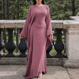 Dili Temperament Elegant Solid Color Long-Sleeved Dress Dress Dress Women's Dress 2025 Autumn And Winter
