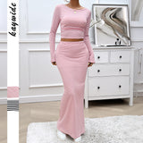 Dili Y2K Hottie Wind Striped T-Shirt Bag Hip Skirt Suit Women's Dress 2025 Spring And Summer