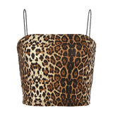 2025 Summer New Women's Top Fashion Sexy Breast-Wear Tiger Vest Thin Bottom Small Sling