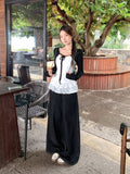 Korean Huge Good-Looking U-Neck Lace Hem Waist Sling Women Wearing Lace With Sunscreen Cardigan Two Sets Of Tops