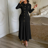 Dili Elegant Wind Short-Sleeved Solid Dress Dress Women's Dress 2025 Autumn And Winter