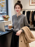 Large-Size Fat MM Korean Half-Zip-Up Top With Women's Autumn And Winter 2025 New High-End Sense Loose Thin Knitting Shirt