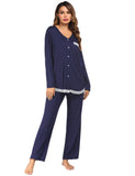 Women's Sets Of Long-Sleeved Trousers Home Pajamas Lace Spliced Home Clothes Pajamas Set