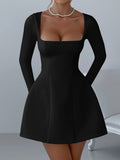 Dili Elegant Evening Dress Long-Sleeved High-End Short Dress Dress Women's Dress 2025 Autumn And Winter