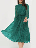 Dili Leisure Vacation Break Point Long-Sleeved Long-Sleeved Dress Dress Women's Dress 2025 Summer