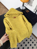 Korean Simple Gentle Hooded Knitted Sweater Women's Autumn And Winter Lazy Relaxation Casual Set Of Clothes