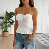 Dili Y2K Hottie Breast-Weared Waistcoat Girl Top Dress Women's Clothing 2026 Spring And Summer