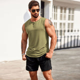 Men's Vest Muscle Fitness Summer New T-Shirt Sleeveless Men's Top