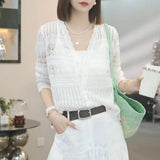Summer New Temperament Long-Sleeved Knitted Cardigan Women's Top Unique Beautiful Sweet Coat Stylish Thin Hoodie