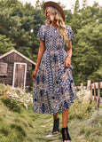 Dili Independent Research And Development Of Large Swing Dress 2025 Spring And Summer Repair Waist Thin Dress Women Fashion