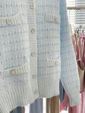 2026 Spring New Milk Knitted Jersey Sweater Short Coat Lady Lazy