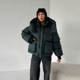 2025 Winter Women's New Warm Lady Loose Casual Hooded Cotton Coat Women