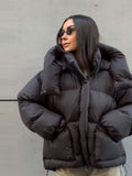 2025 Winter Women's New Warm Lady Loose Casual Hooded Cotton Coat Women