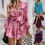 Dili 2025 Autumn And Winter Women's Temperament Crash Printing Long-Sleeved High-Waisted Conjoined Pants
