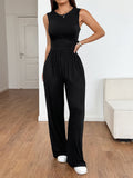 Dili Vacation Leisure Wind Giose Sleeveless Broad-Legged Jumpsuit Women's Clothing 2025 Spring And Summer