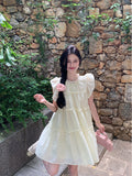 Sweet And Gentle Pink Flying Sleeve Dress Women's Summer 2026 New Small Loose Thin A Short Skirt