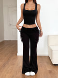 Dili Sports Babes Two Sling Vests Slightly Spicy Leg Trousers Set Women's Clothing 2025 Spring And Summer
