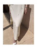 Summer New Handmade Three-Dimensional Petal Nails Studs TR Flattened Sleeveless Blouse Half-Dress Set