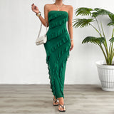 Dili Women's Clothing 2025 Spring And Summer Sexy Bag Hips Solid Color Palette Corset Dress