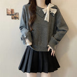 High-End Red Sweater Autumn And Winter 2025 New Large-Size Women's Fat Mm Beautiful Lace Spliced Knitted Shirt Top