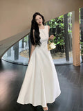 French Hepburn White Sleeveless Vest Dress Women's Summer Temperament Niche Design High-End Waist Dress
