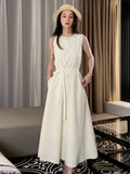 Hepburn-Style Black Sleeveless Vest Dress Women's Summer 2026 New Tea Break French Temperament Loose Dress