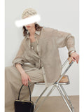 Summer Fairy Gas Around The Hazy Wrinkled Cotton Yarn ROW Style Temper Sunscreen Shirt + Sling Vest Skirt Suit
