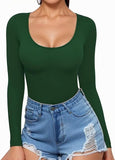 2025 Women's Low Round Collar Long Sleeve Sextender T-Shirt T-Shirt