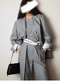 2025 Spring And Summer New Two Sets Of Urban Yaxing Straight Trousers Suit Short-Sleeved Set TR Fine Commuting