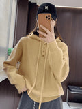Hooded Zipper Knitted Shirt Women Long Sleeve Autumn And Winter New Large Size Fat Mm Loose Thin Jumper Sweater Top