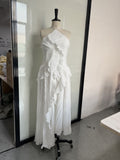 Women's Fashion Folds Hanging Neck Sexy Dress Holiday Seaside Dress Hottie Hanging Neck