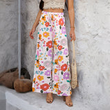 Dili Women's Clothing 2025 Spring And Summer Bominigian Cotton Prints Casual Trousers