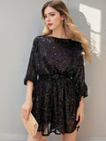 Cross-Explosive Fashion Beads Festival Banquet Squin Dress Dress Dress Dress