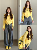 Spring And Autumn Holiday Two Early Autumn Wearing Lazy Wind Knitted Sweater Coat Soft Korea Han Ramming Top