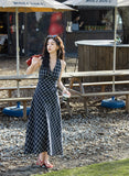 Pure Desire Sister In The Long Wave Dot Dress Women's Summer 2025 New Slimy Sexy Back Hanging Neck Dress