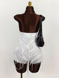 New Solid-Color INS Body-Repair Sexy Chest-Slaming Elastic Dew-Soliding Su-Otico Personality Jumpsuit